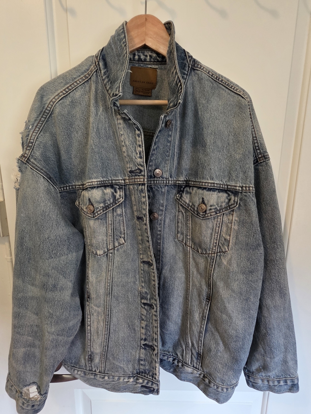 Distressed Light Blue Denim Jacket